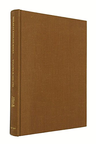 9780712907361: Titles of English Books and of Foreign Books Printed in England: v. 2