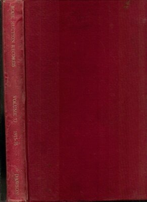 Imagen de archivo de BOOK AUCTION RECORDS: A PRICED AND ANNOTATED ANNUAL RECORD OF INTERNATIONAL BOOK AUCTIONS VOLUME 73, 1975-76. a la venta por Cambridge Rare Books