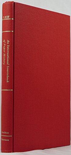 Beispielbild fr International Sourcebook of Paper History zum Verkauf von Keeper of the Page