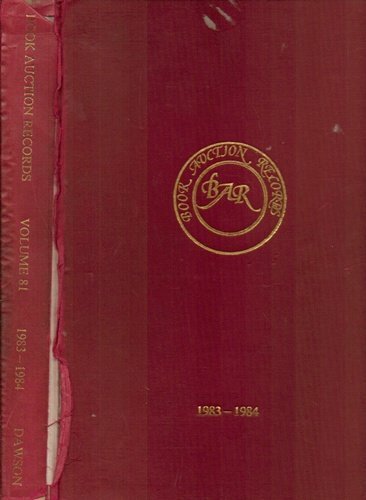 9780712910330: Book Auction Records: 1983-84 v. 81