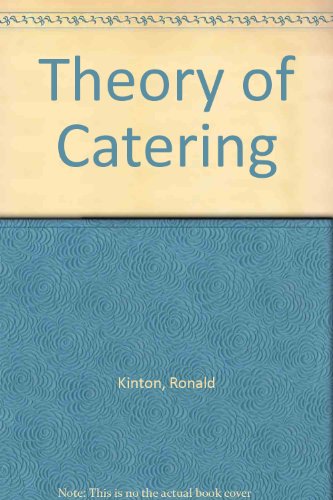 Imagen de archivo de The Theory of Catering a la venta por Top Notch Books