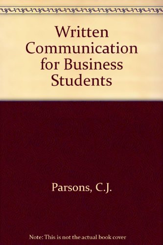 Stock image for Written Communication for Business Students for sale by Anybook.com