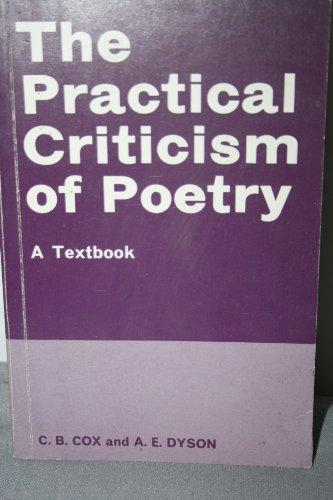 Stock image for The Practical Criticism of Poetry for sale by Goldstone Books