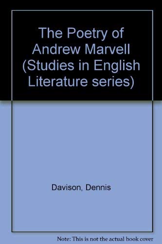 Imagen de archivo de Marvell's 'Poems' (Study in English Literature) a la venta por Arundel Books