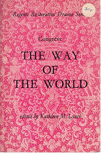 9780713152531: Congreve - "The Way of the World" (Regents Restoration Drama Series)