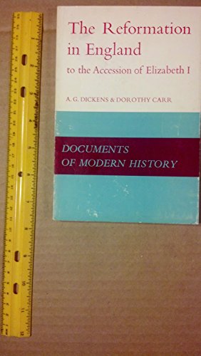 Stock image for Reformation in England to the Accession of Elizabeth I (Documents of Modern History) for sale by Salsus Books (P.B.F.A.)