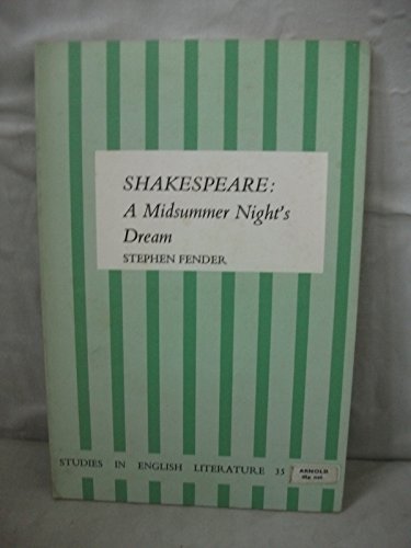 Beispielbild fr Shakespeare's "Midsummer Night's Dream" (Study in English Literature) zum Verkauf von WorldofBooks