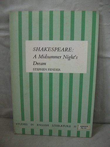 Stock image for Shakespeare's "Midsummer Night's Dream" (Study in English Literature) for sale by WorldofBooks