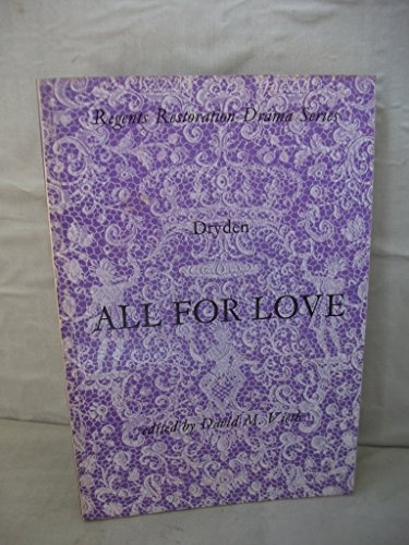 Beispielbild fr All for Love (Regents Restoration Drama) zum Verkauf von HALCYON BOOKS