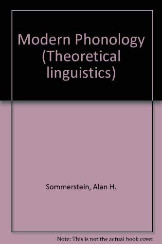 Stock image for Modern phonology (Theoretical linguistics) for sale by Phatpocket Limited