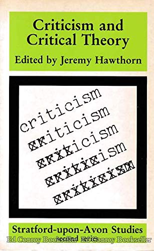 Imagen de archivo de Criticism and Critical Theory (Stratford Studies) a la venta por WorldofBooks