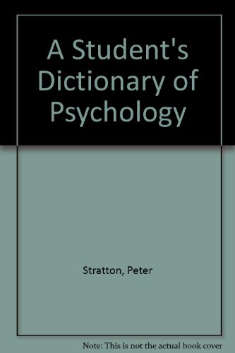 9780713165005: A Student's Dictionary of Psychology