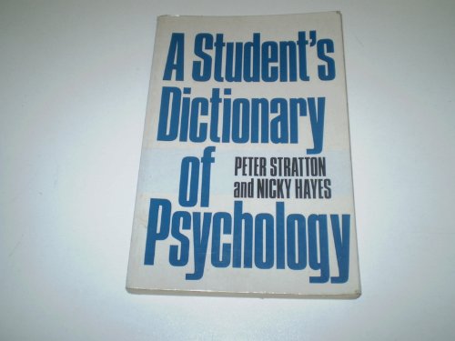 Imagen de archivo de A Student's Dictionary of Psychology a la venta por Wonder Book