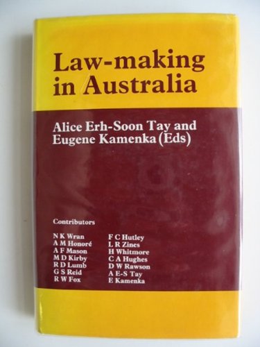 Imagen de archivo de Law Making in Australia a la venta por Mispah books