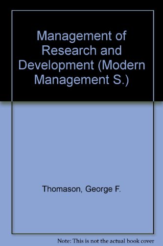 Stock image for Management of Research and Development (Modern Management S.) for sale by Hay-on-Wye Booksellers