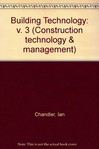 Stock image for BUILDING TECHNOLOGY 3 (Construction technology & management) for sale by WorldofBooks