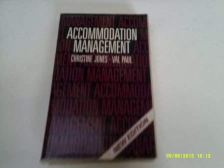 Beispielbild fr Accommodation Management: A Systems Approach zum Verkauf von Goldstone Books