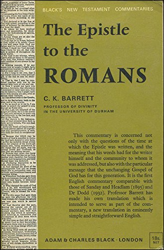 Stock image for Epistle to the Romans (Black's New Testament Commentaries) for sale by AwesomeBooks