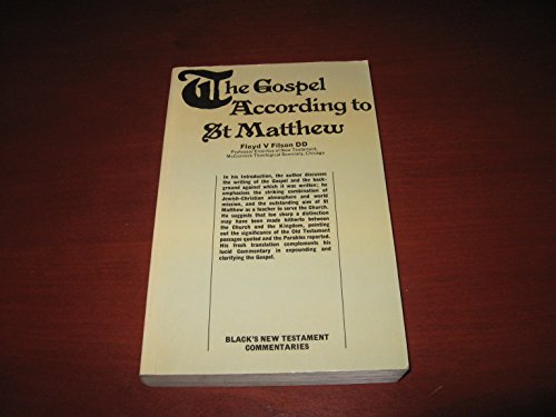 9780713612318: Gospel According to St.Matthew (Black's New Testament Commentaries)