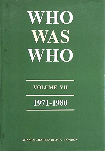 Who Was Who 1971-1980