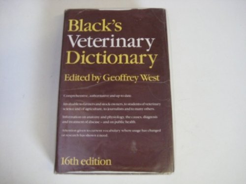 Beispielbild fr Black's Veterinary Dictionary zum Verkauf von AwesomeBooks