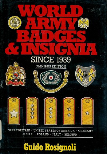 Stock image for World Army Badges and Insignia Since 1939 for sale by HPB-Emerald