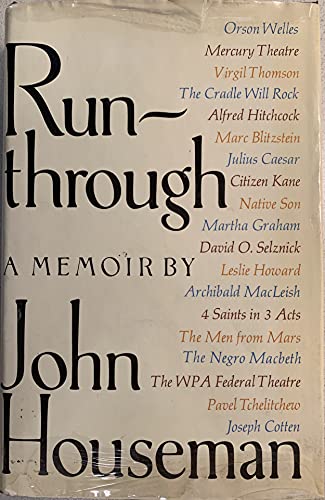 9780713903515: Run Through: A Memoir