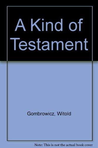 9780714509167: Kind of Testament