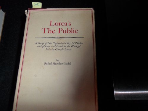 Beispielbild fr Lorcas "The Public" zum Verkauf von Reuseabook