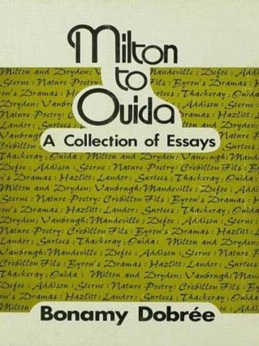 Stock image for MILTON TO OUIDA for sale by Neil Shillington: Bookdealer/Booksearch
