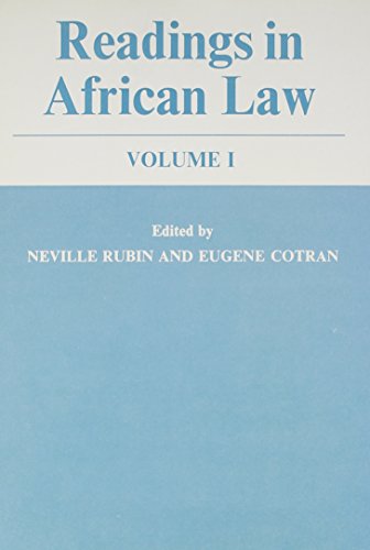 Beispielbild fr Readings in African Law Cb: Volumes 1 and 2 zum Verkauf von Revaluation Books