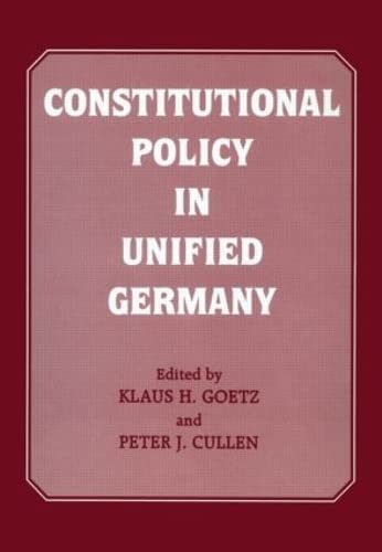 Beispielbild fr Constitutional Policy in Unified Germany zum Verkauf von Reuseabook