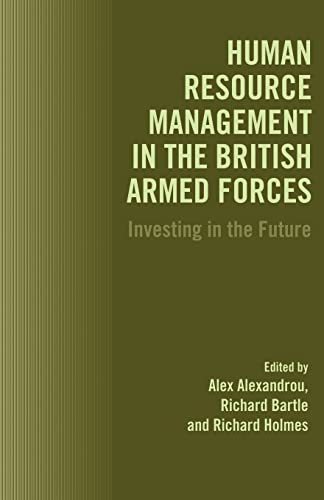 Beispielbild fr Human Resource Management in the British Armed Forces: Investing in the Future zum Verkauf von Reuseabook