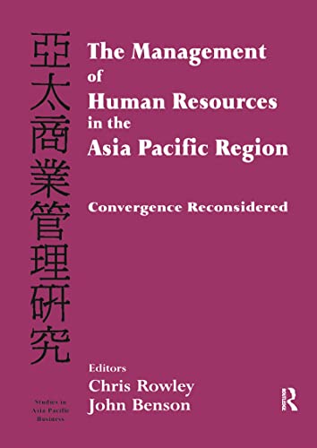 Beispielbild fr The Management of Human Resources in the Asia Pacific Region zum Verkauf von Blackwell's