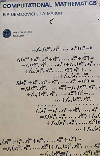 Imagen de archivo de Computational Mathematics a la venta por dsmbooks