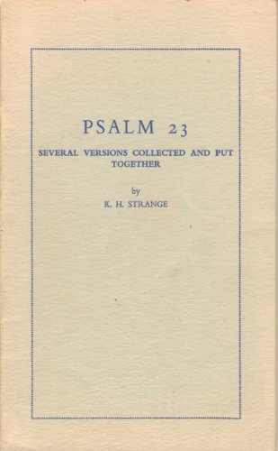 9780715201534 Psalm 23 Several Versions Collected And Put Together 9780715201534-psalm-23-several-versions-collected-and-put-together
