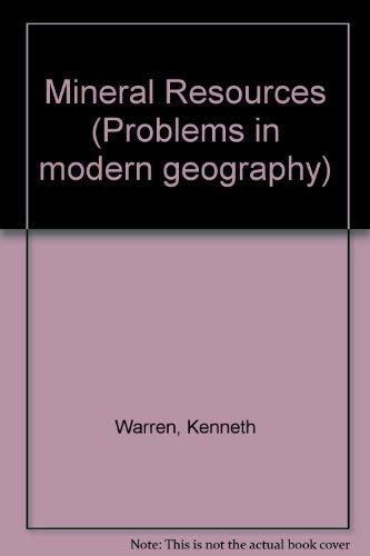 Stock image for Mineral Resources : Problems in Modern Geography for sale by J J Basset Books, bassettbooks, bookfarm.co.uk