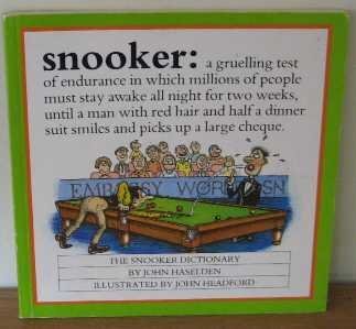 Beispielbild fr Snooker Dictionary zum Verkauf von WorldofBooks