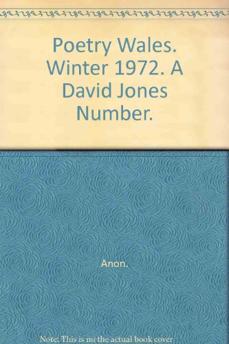 9780715400319: Poetry Wales Volume 8 Number 3 A DAVID JONES Number Winter 1972
