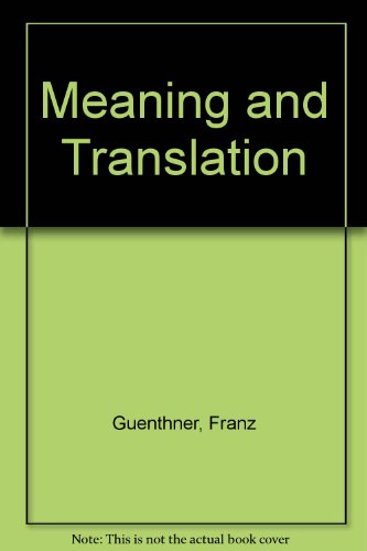 9780715610022: Meaning and Translation