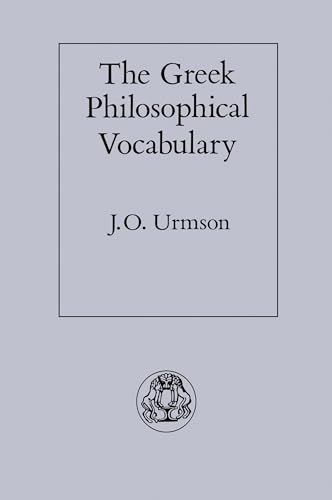 Beispielbild fr The Greek Philosophical Vocabulary zum Verkauf von BooksRun