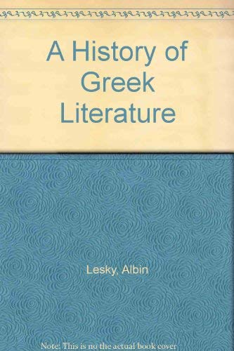 9780715627617: A History of Greek Literature