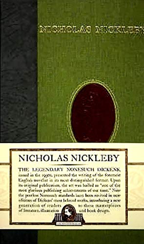 Imagen de archivo de Nicholas Nickleby (Nonesuch Dickens) a la venta por Zoom Books Company