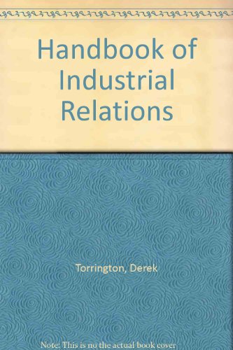 Stock image for Handbook of Industrial Relations for sale by Victoria Bookshop