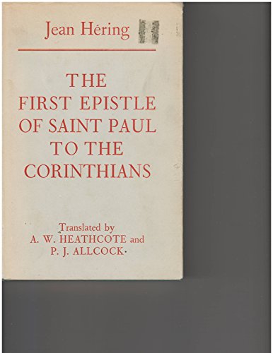 Stock image for THE FIRST EPISTLE OF SAINT PAUL TO THE CORINTHIANS. for sale by Cambridge Rare Books
