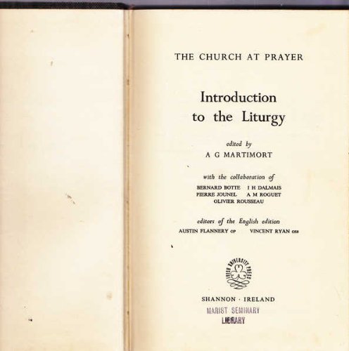 9780716505112: Introduction to the Liturgy (Bk. 1) (Church at Prayer)