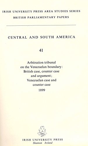 Stock image for Irish University Press area studies series, British parliamentary papers: Central and South America for sale by Hippo Books
