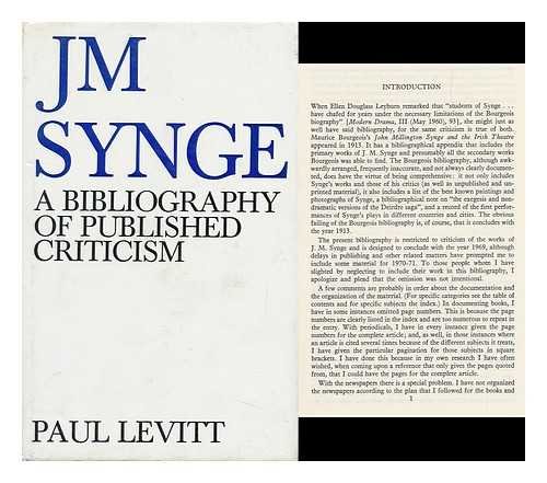 J. M. Synge : a bibliography of published criticism - Levitt, Paul Michael