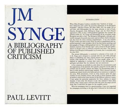 Stock image for John Millington Synge: A Bibliography of Published Criticism for sale by Doss-Haus Books