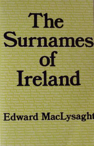 9780716523000: The Surnames of Ireland [Taschenbuch] by Edward MacLysaght